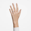 Swarovski Stilla cocktail ring Round cut, White, 18K gold finish