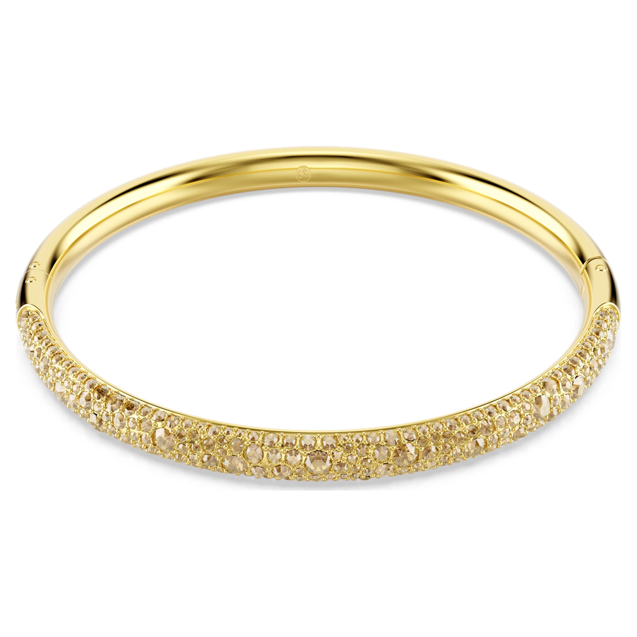 Swarovski Sublima bangle Snow pavé, Gold tone, 18K gold finish