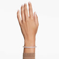 Swarovski Sublima bangle Snow pavé, Gold tone, 18K gold finish