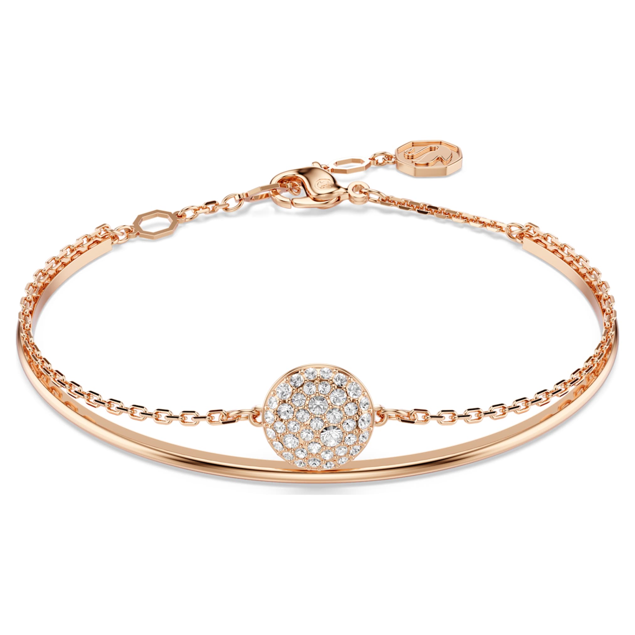 Swarovski Sublima bangle White, 18K rose gold finish