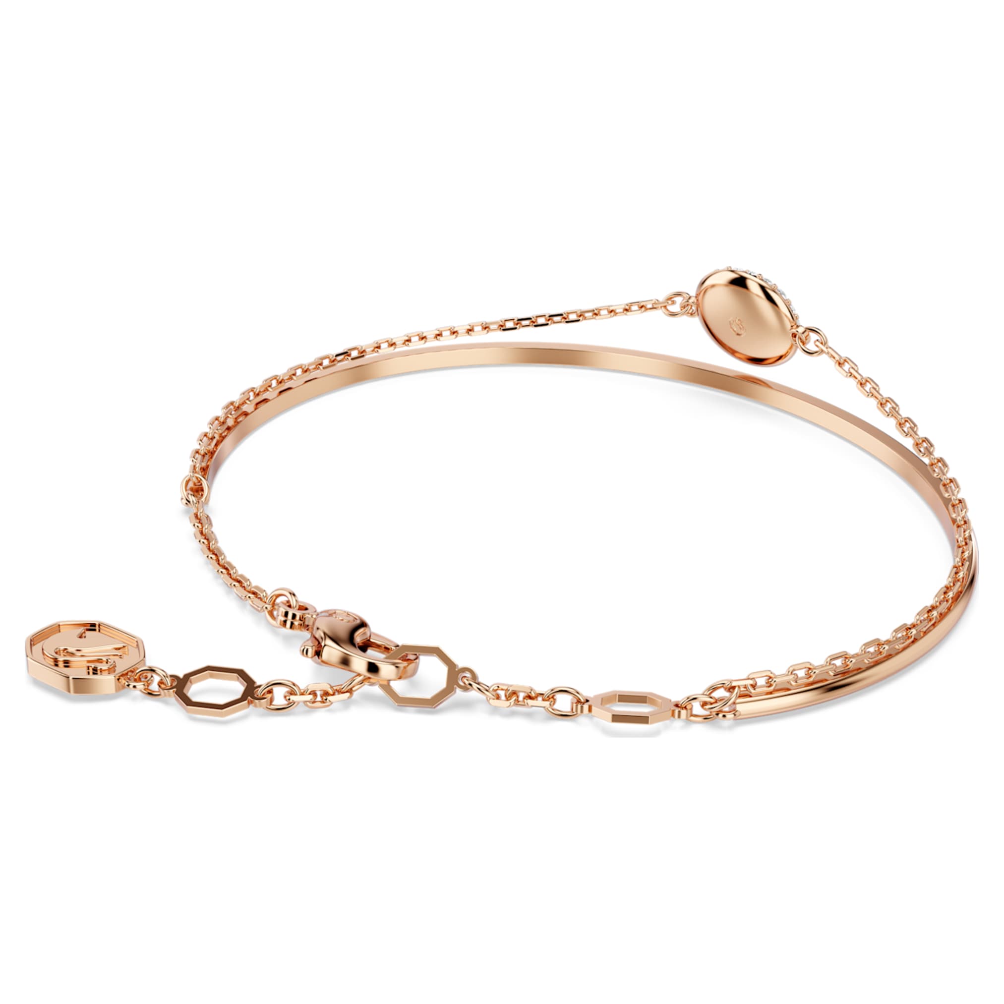 Swarovski Sublima bangle White, 18K rose gold finish