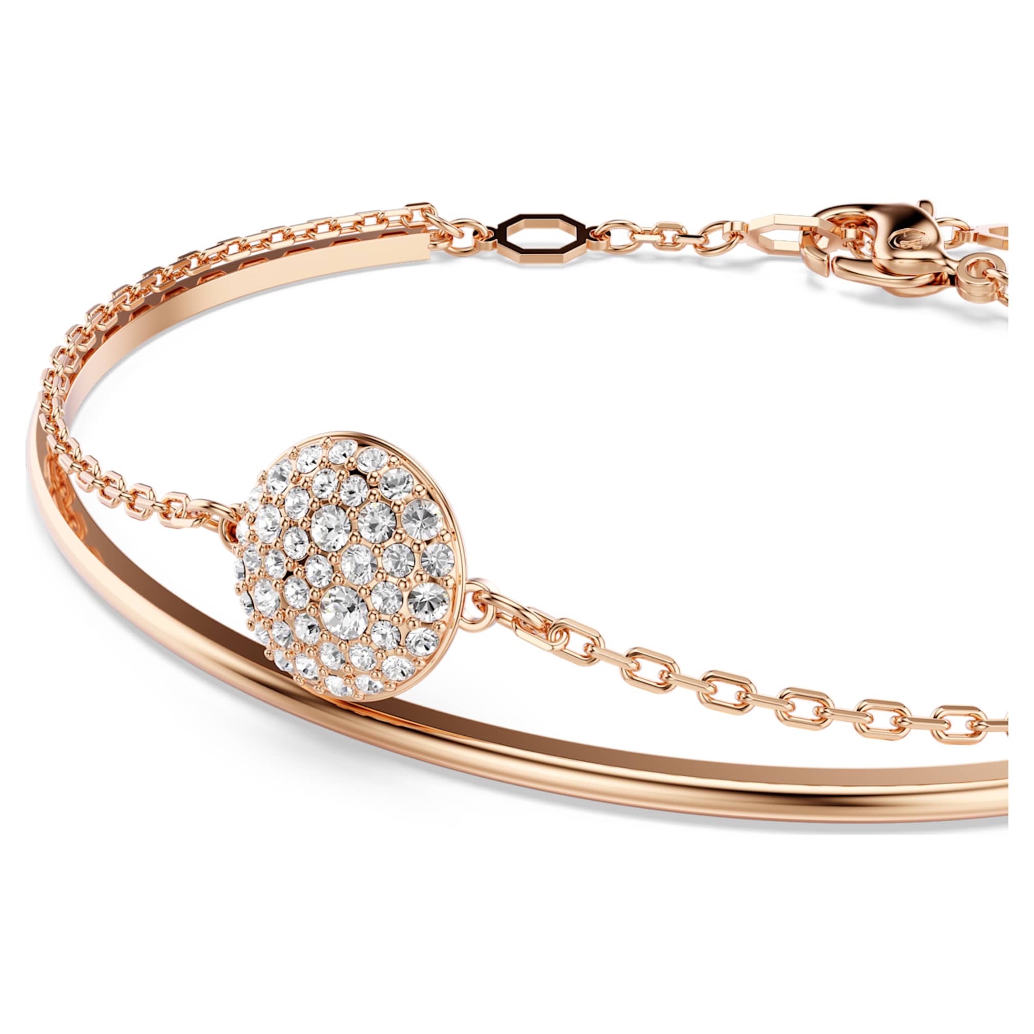 Swarovski Sublima bangle White, 18K rose gold finish