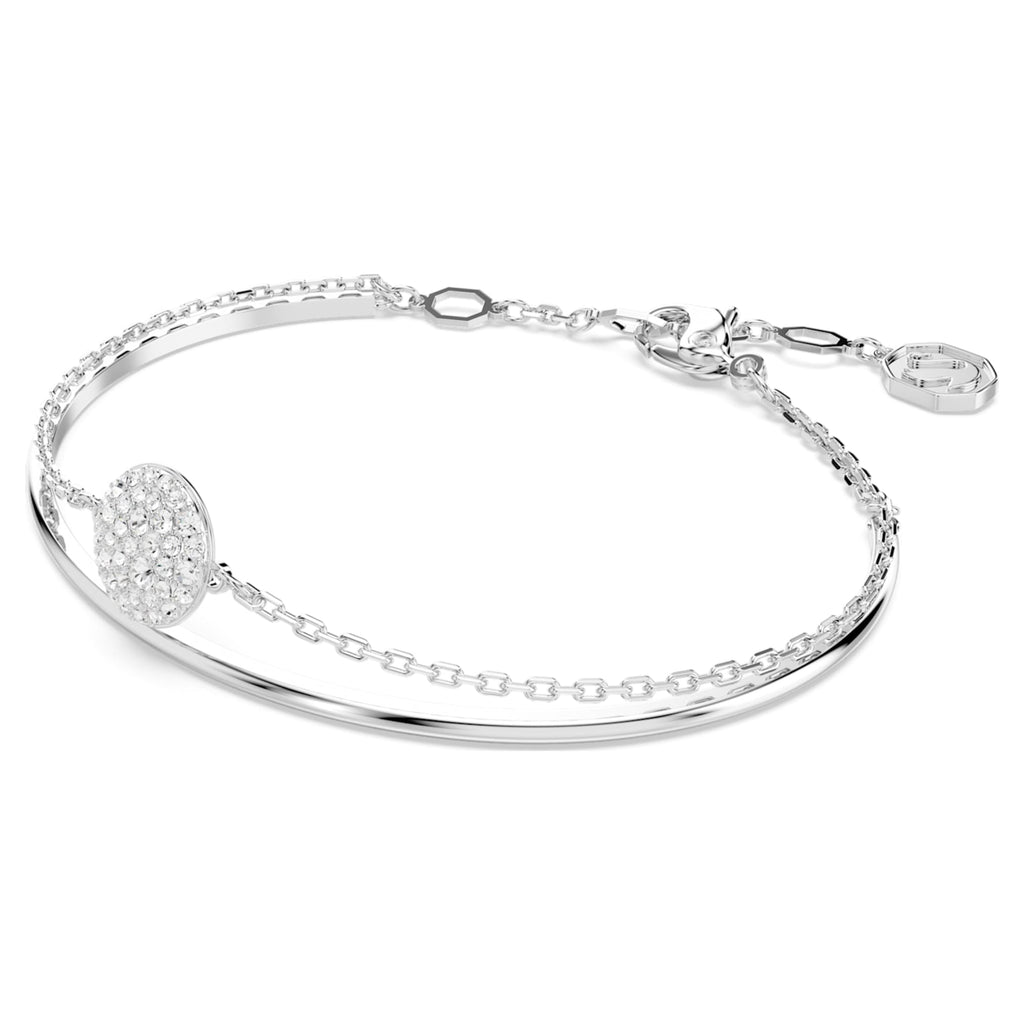 Swarovski Sublima bangle White, Rhodium plated