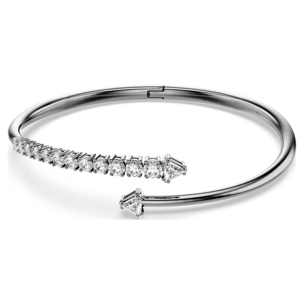 Swarovski Sublima bangle White, Ruthenium plated