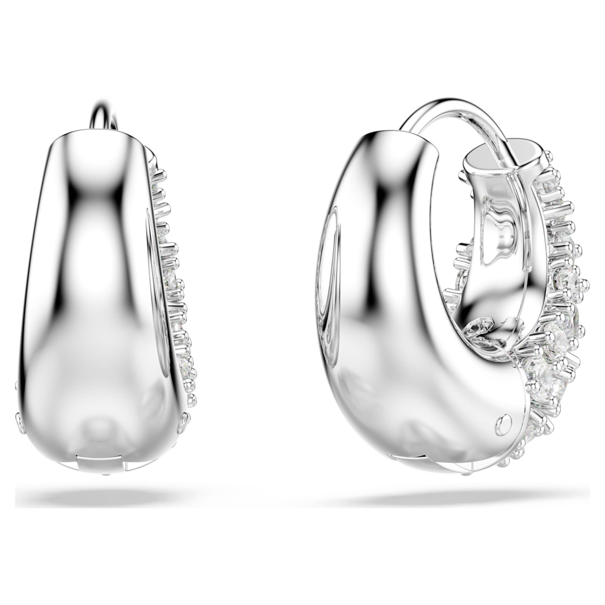 Swarovski Sublima earrings White, Rhodium plated