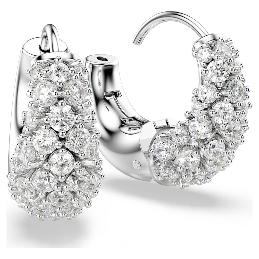 Swarovski Sublima earrings White, Rhodium plated