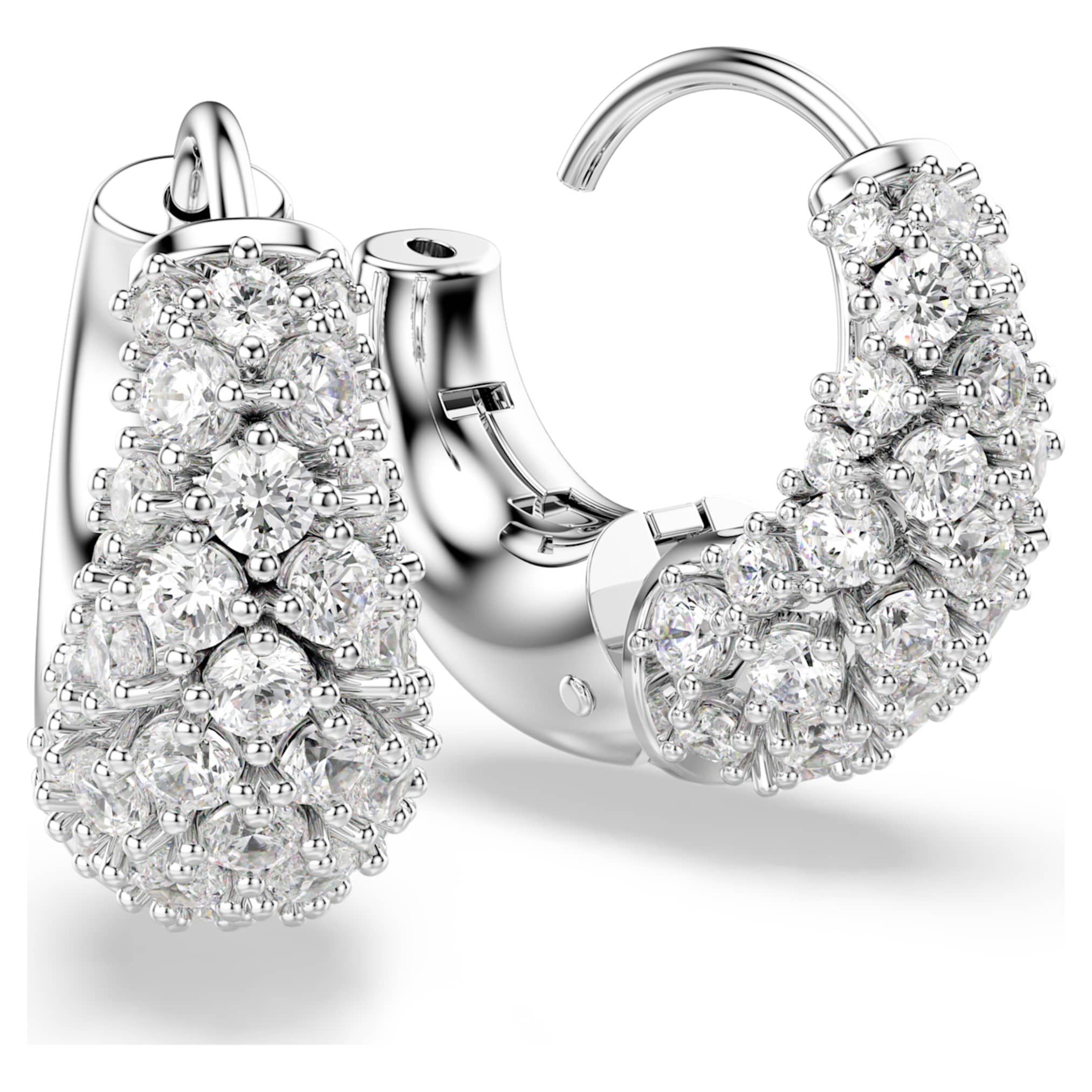 Swarovski Sublima earrings White, Rhodium plated