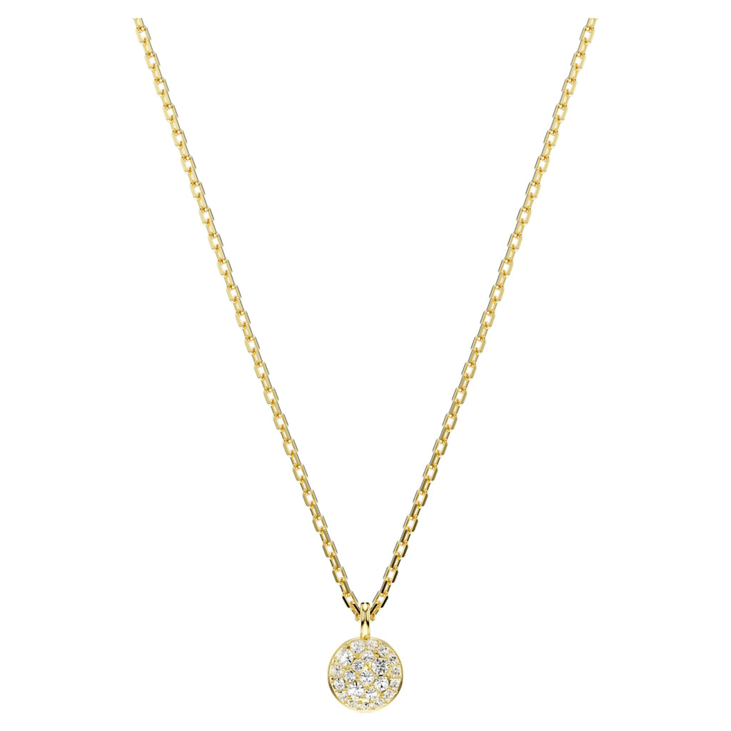 Swarovski Sublima layered pendant White, 18K gold finish