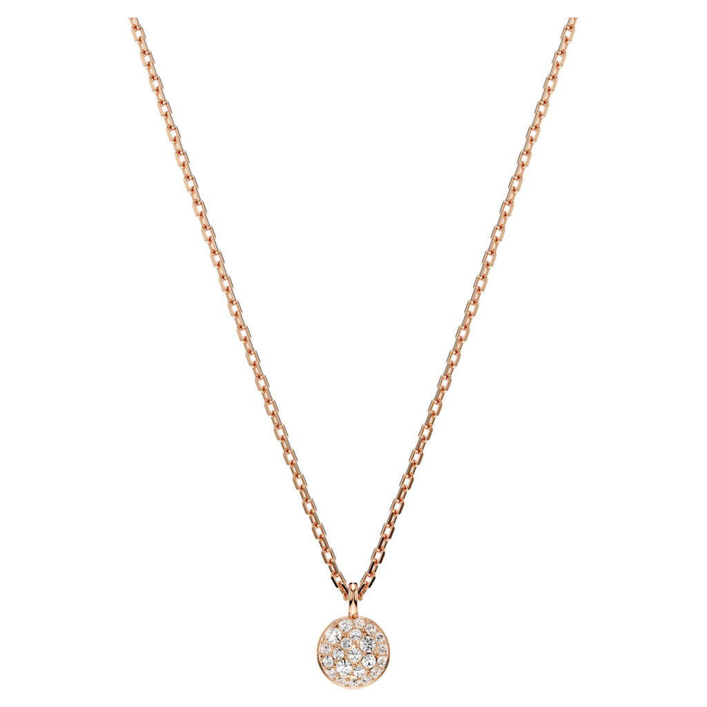 Swarovski Sublima layered pendant White, 18K rose gold finish