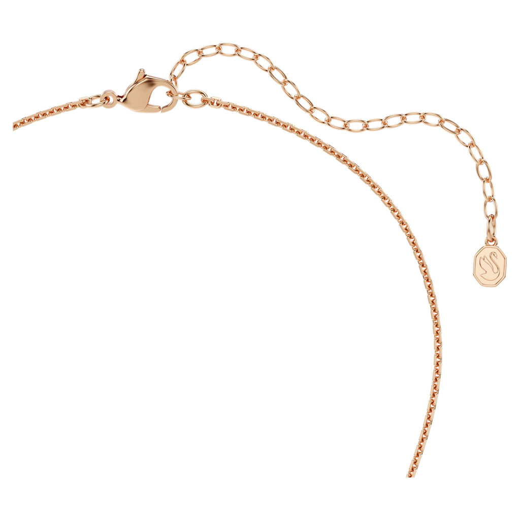 Swarovski Sublima pendant Round cut, White, 18K rose gold finish