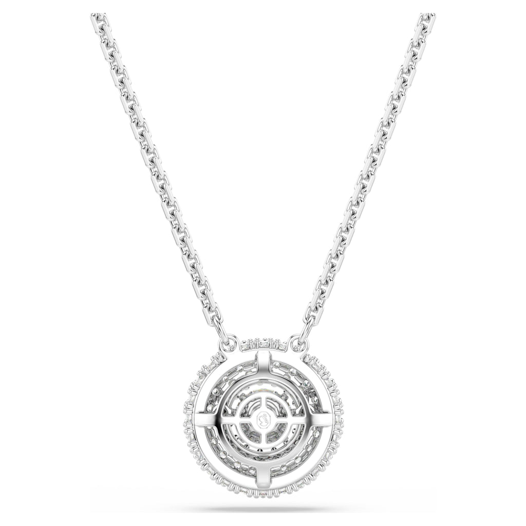 Swarovski Sublima pendant Round cut, White, Rhodium plated