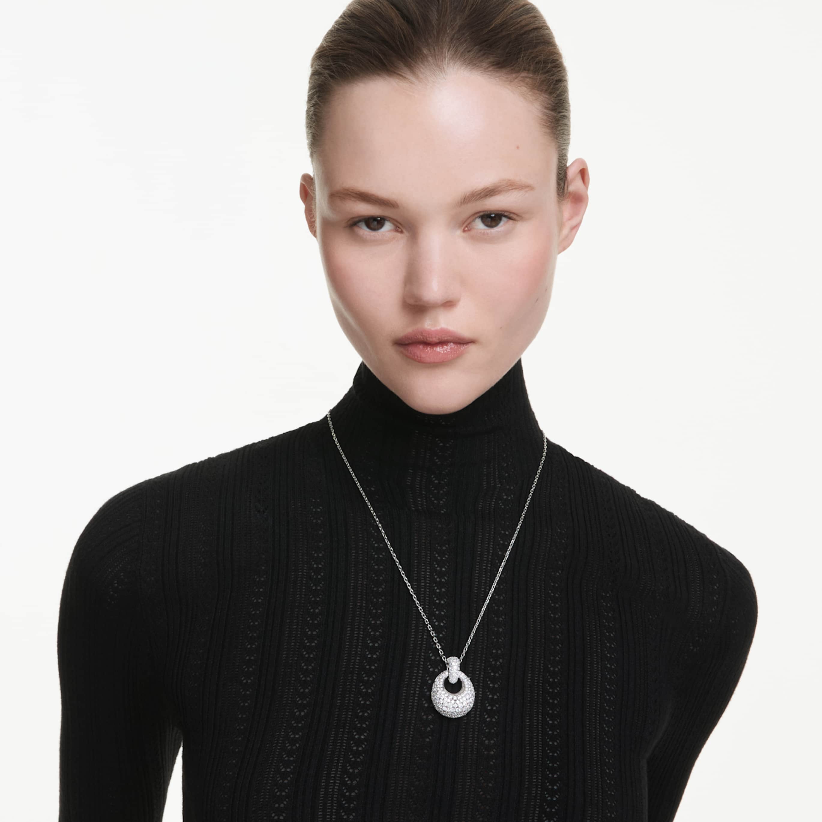 Swarovski Sublima pendant White, Rhodium plated