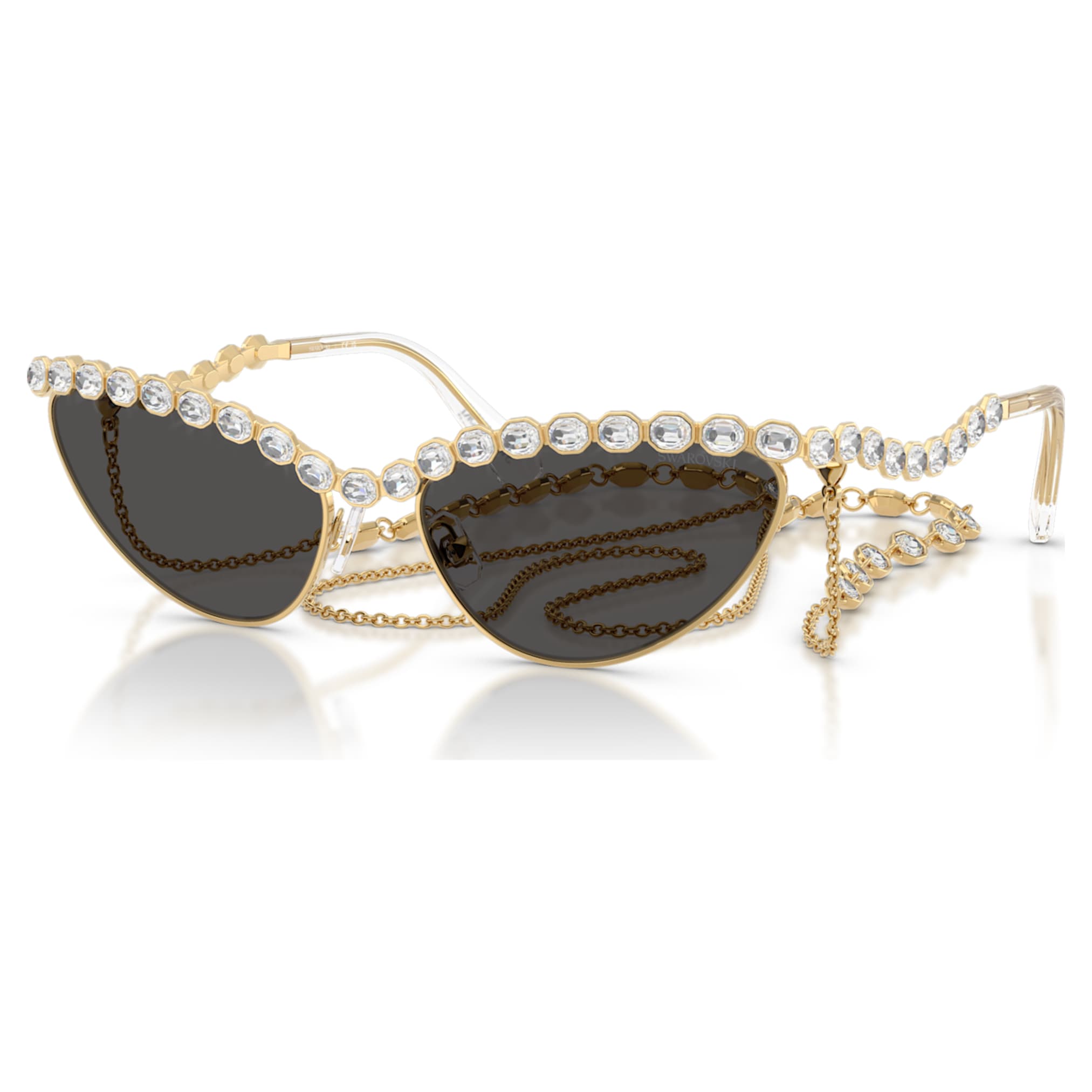 Swarovski Sunglasses Cat-eye shape, Chain, Gray