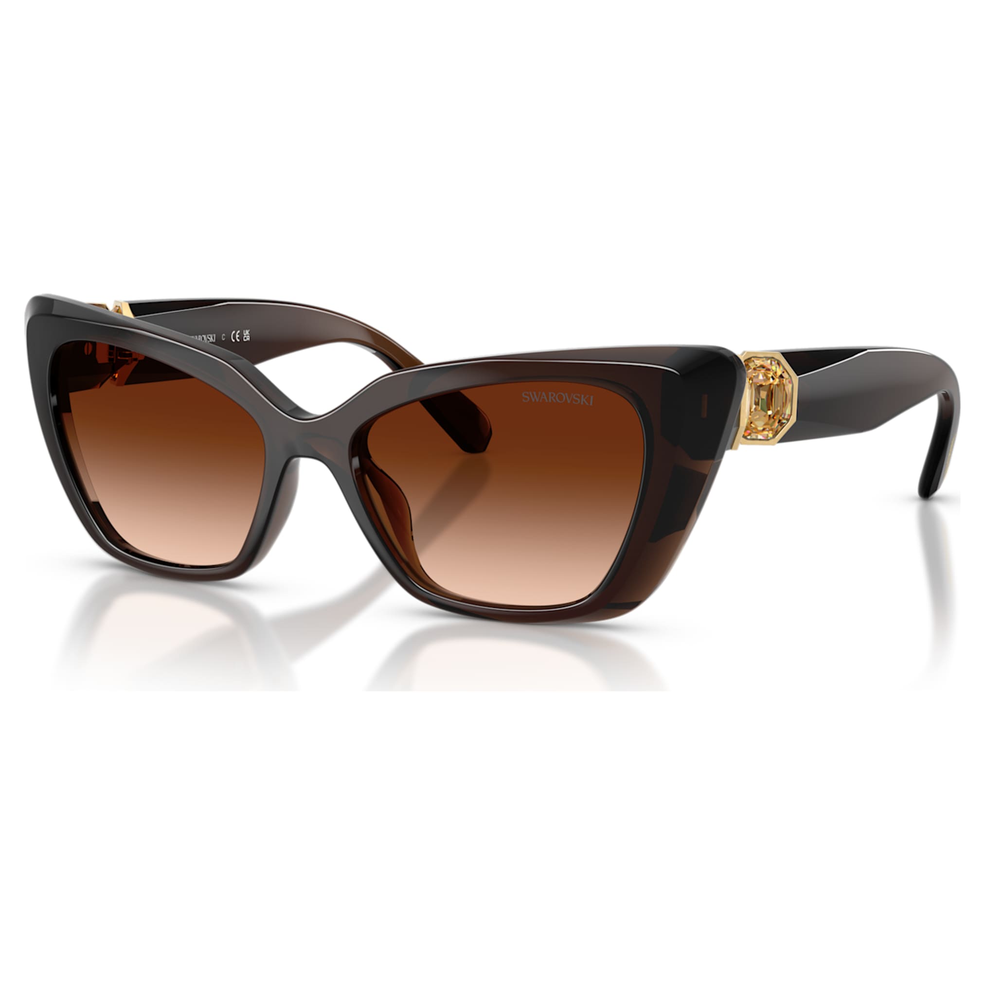 Swarovski Sunglasses Cat-eye shape, SK6047, Dark brown