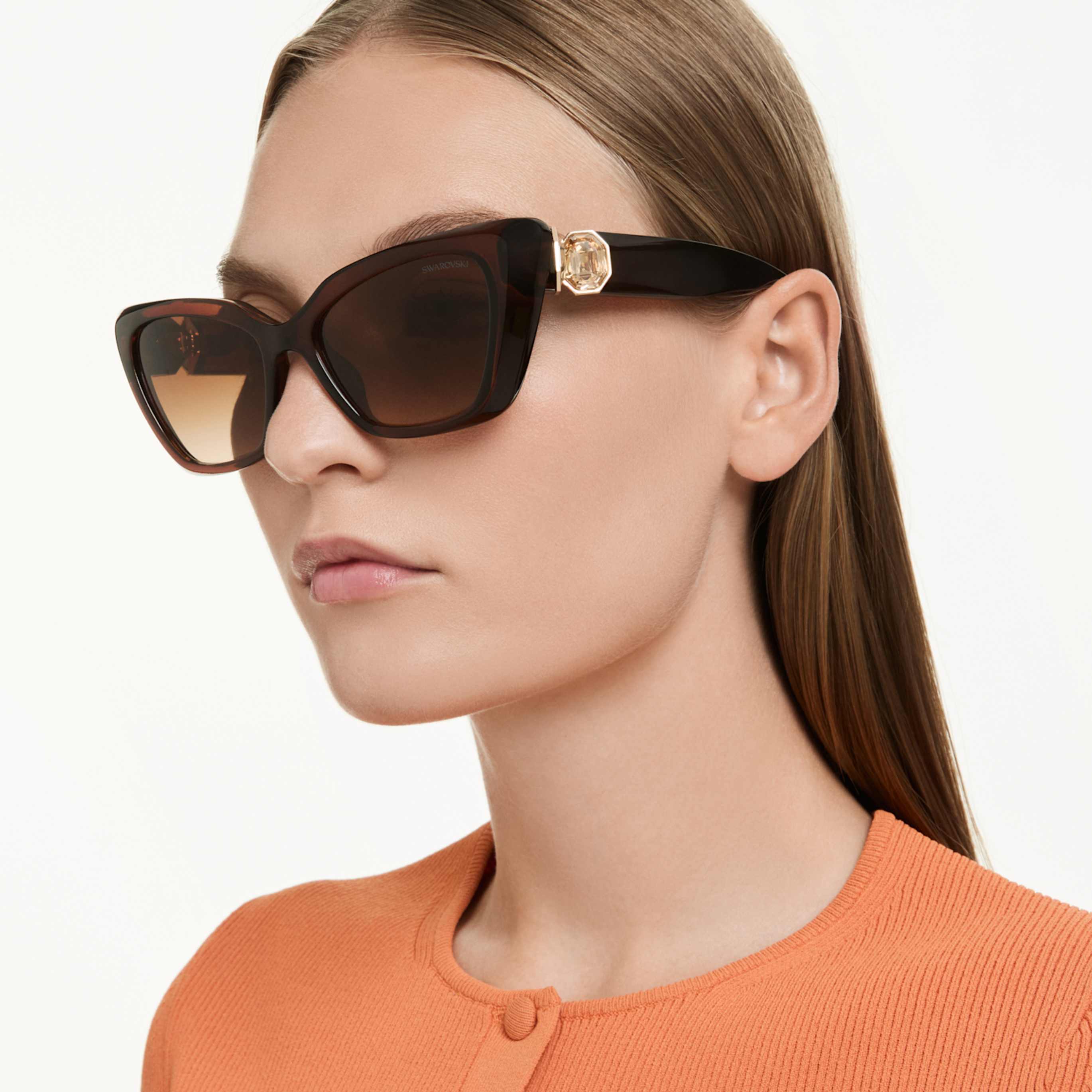 Swarovski Sunglasses Cat-eye shape, SK6047, Light brown