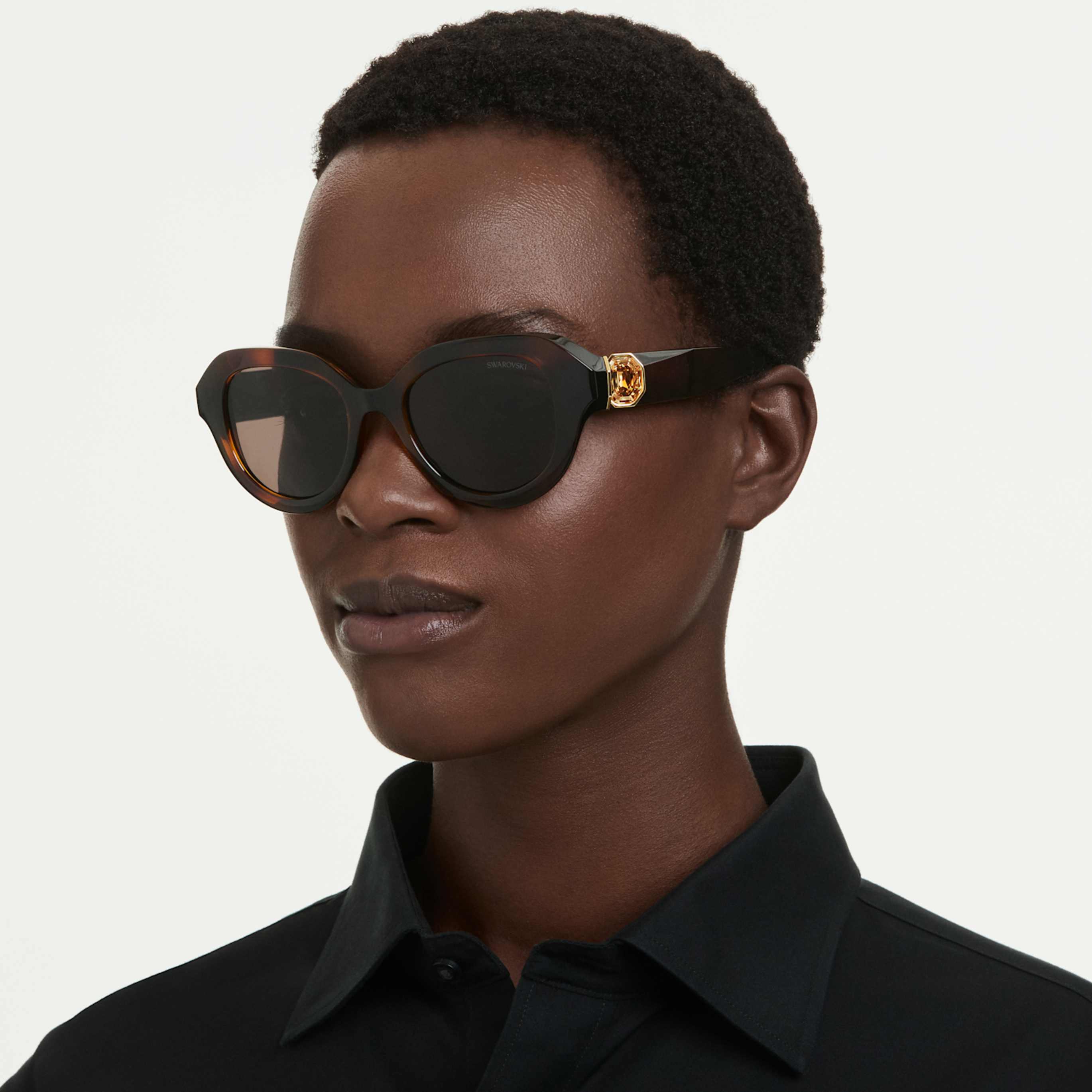 Swarovski Sunglasses Round shape, Brown