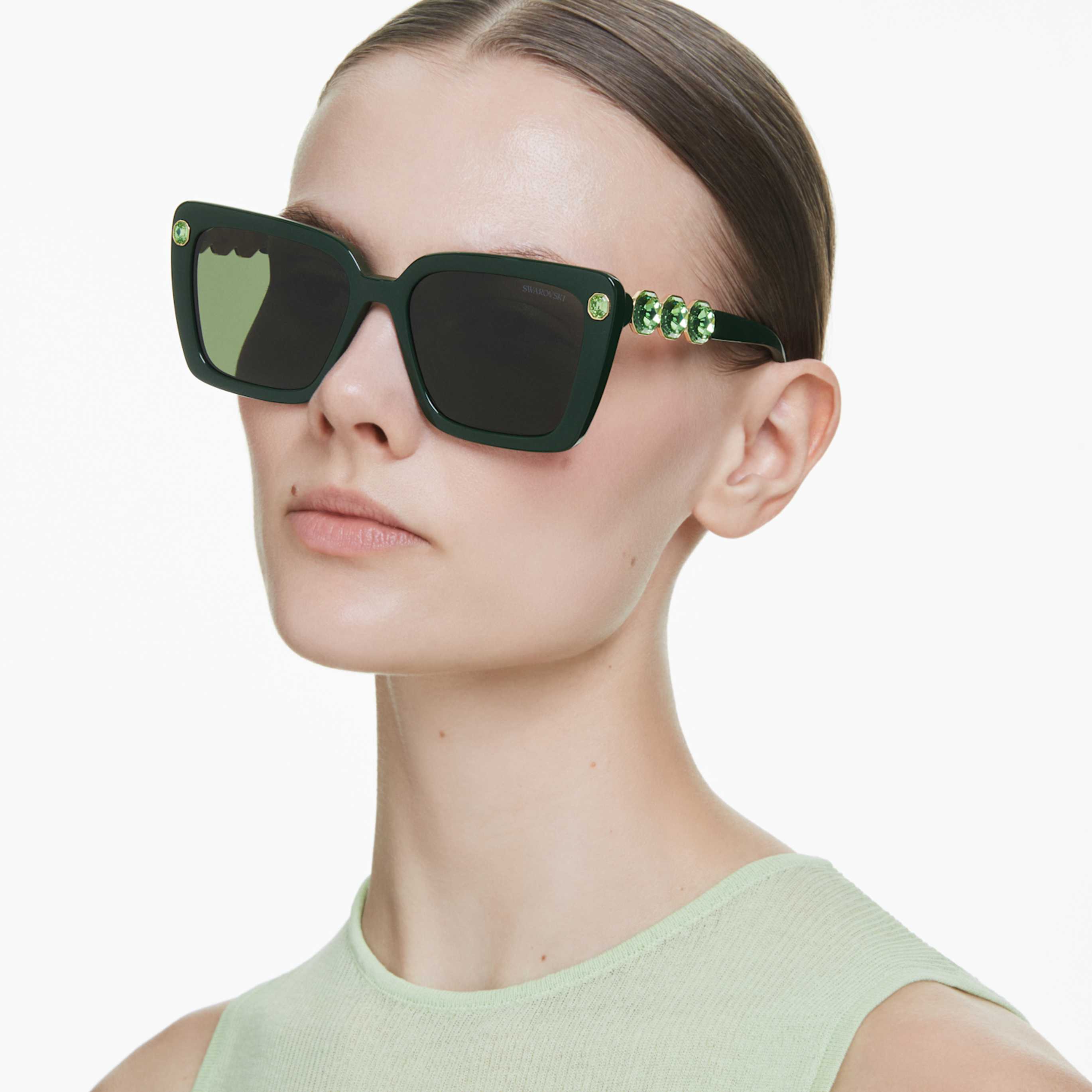 Swarovski Sunglasses Square shape, SK6032, Green