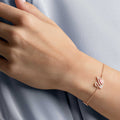 Swarovski Swan bracelet Swan, Pink, 18K rose gold finish