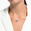 Swarovski Swan necklace Dancing swan, White, Rhodium plated