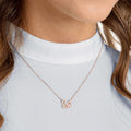 Swarovski Swan necklace Swan, Pink, 18K rose gold finish