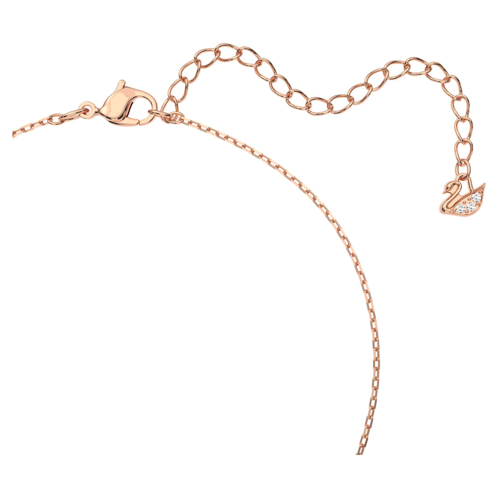 Swarovski Swan pendant Swan, Pink, 18K rose gold finish