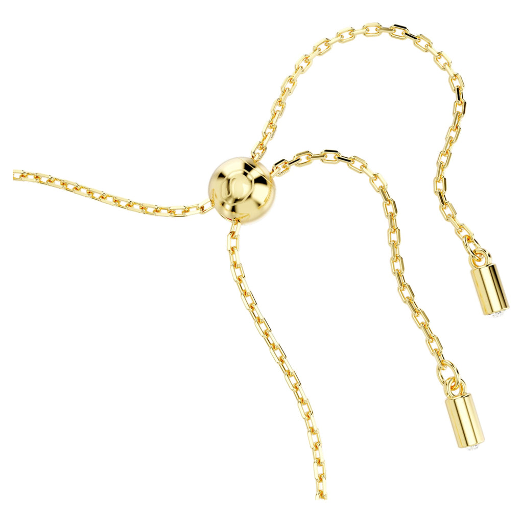 Swarovski Symbolica bracelet Crystal pearl, Clover, evil eye and horseshoe, Blue, 18K gold finish
