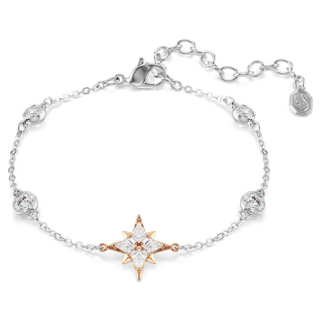 Swarovski Symbolica bracelet Round cut, Moon, White, Mixed Plating