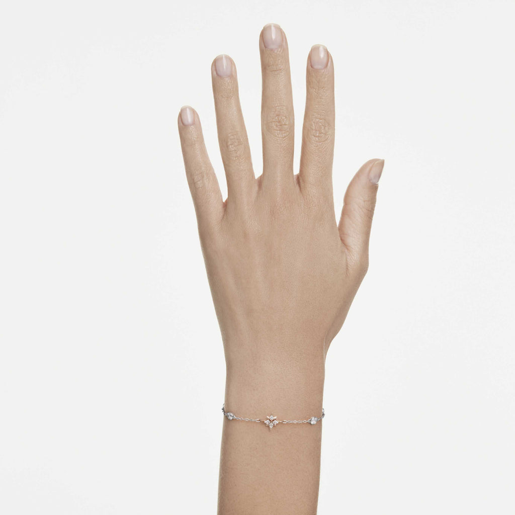 Swarovski Symbolica bracelet Round cut, Moon, White, Mixed Plating