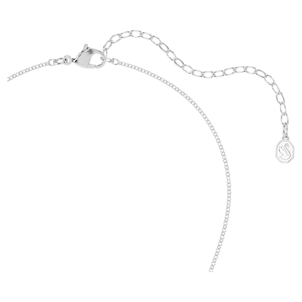 Swarovski Symbolica pendant Round cut, Moon, Blue, Rhodium plated