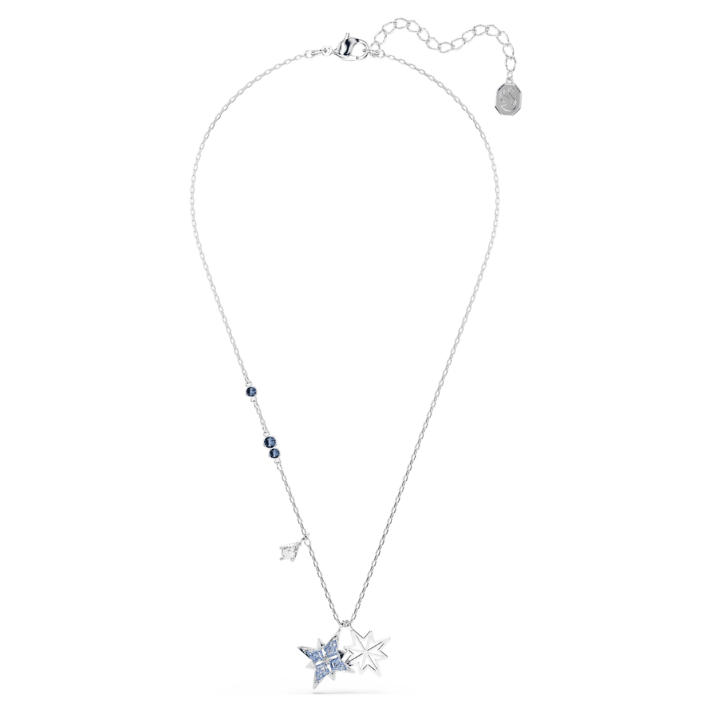 Swarovski Symbolica pendant Star, Blue, Rhodium plated
