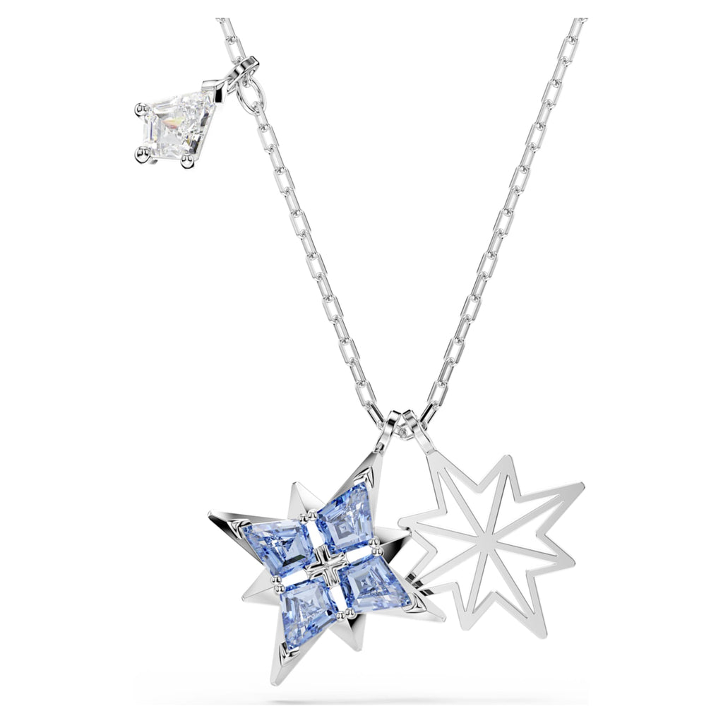 Swarovski Symbolica pendant Star, Blue, Rhodium plated