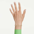 Swarovski Una Angelic bracelet Round cut, Pavé, Medium, White, 18K rose gold finish