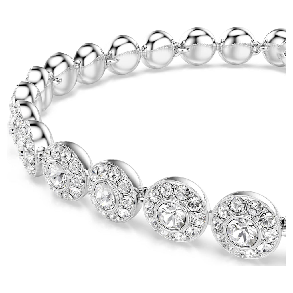 Swarovski Una Angelic bracelet Round cut, Small, White, Rhodium plated