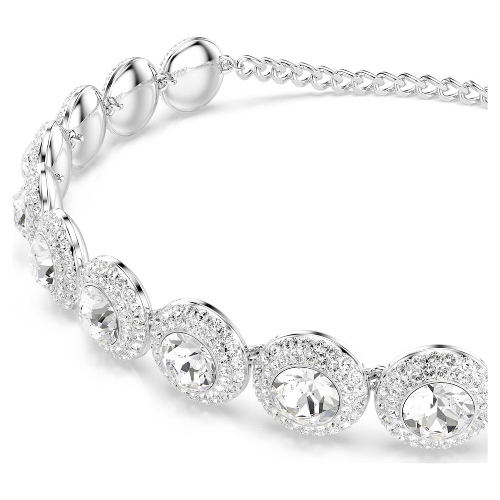 Swarovski Una Angelic choker White, Rhodium plated