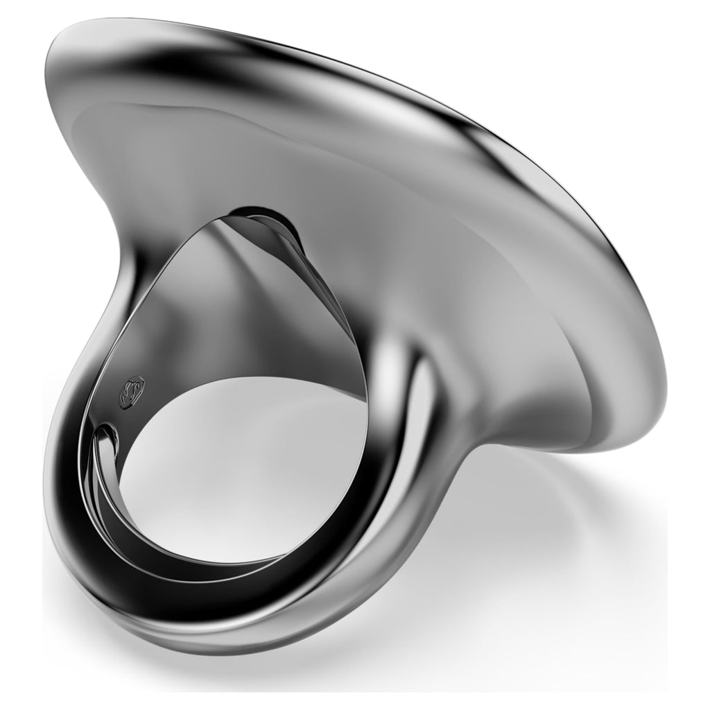 Swarovski Una Angelic cocktail ring Cushion cut, White, Ruthenium plated