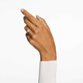 Swarovski Una Angelic cocktail ring Round cut, Pavé, White, 18K rose gold finish