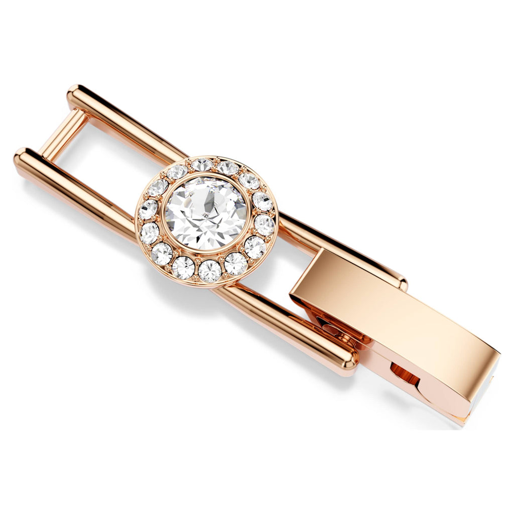 Swarovski Una Angelic extender Round cut, White, 18K rose gold finish