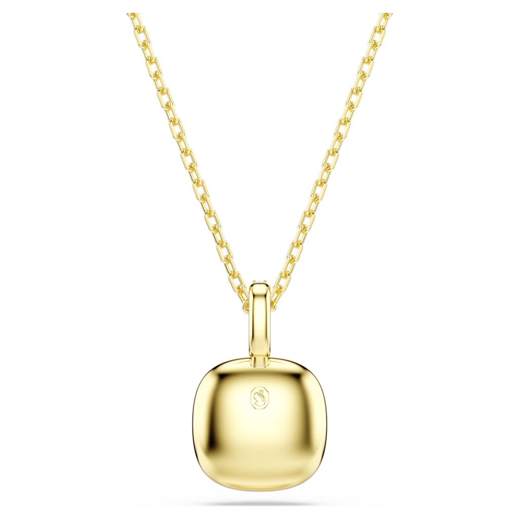 Swarovski Una Angelic pendant Cushion cut, White, 18K gold finish