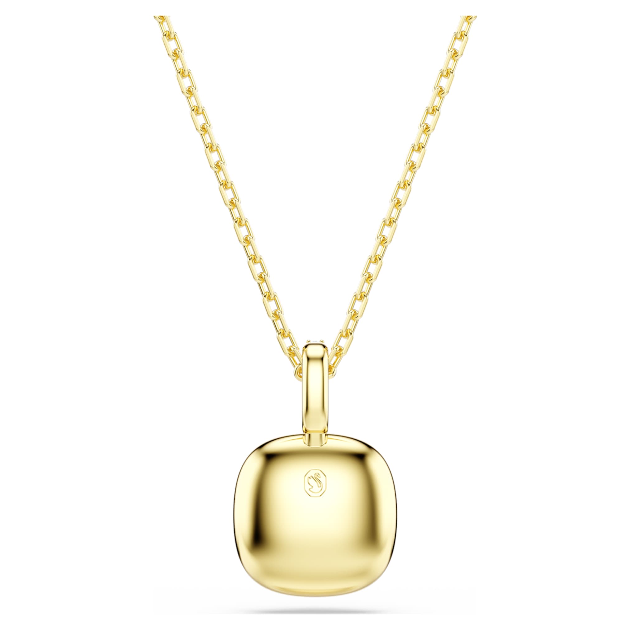 Swarovski Una Angelic pendant Cushion cut, White, 18K gold finish