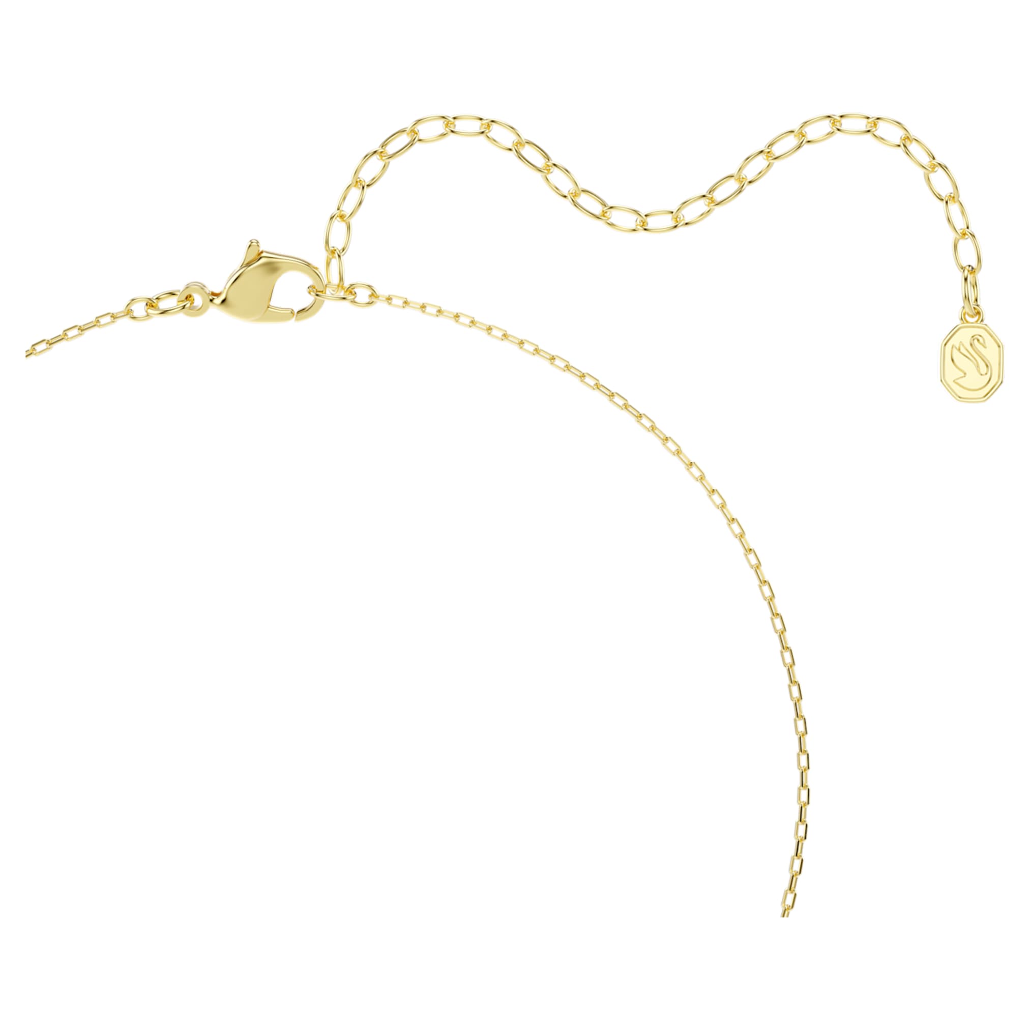 Swarovski Una Angelic pendant Mixed cuts, White, 18K gold finish