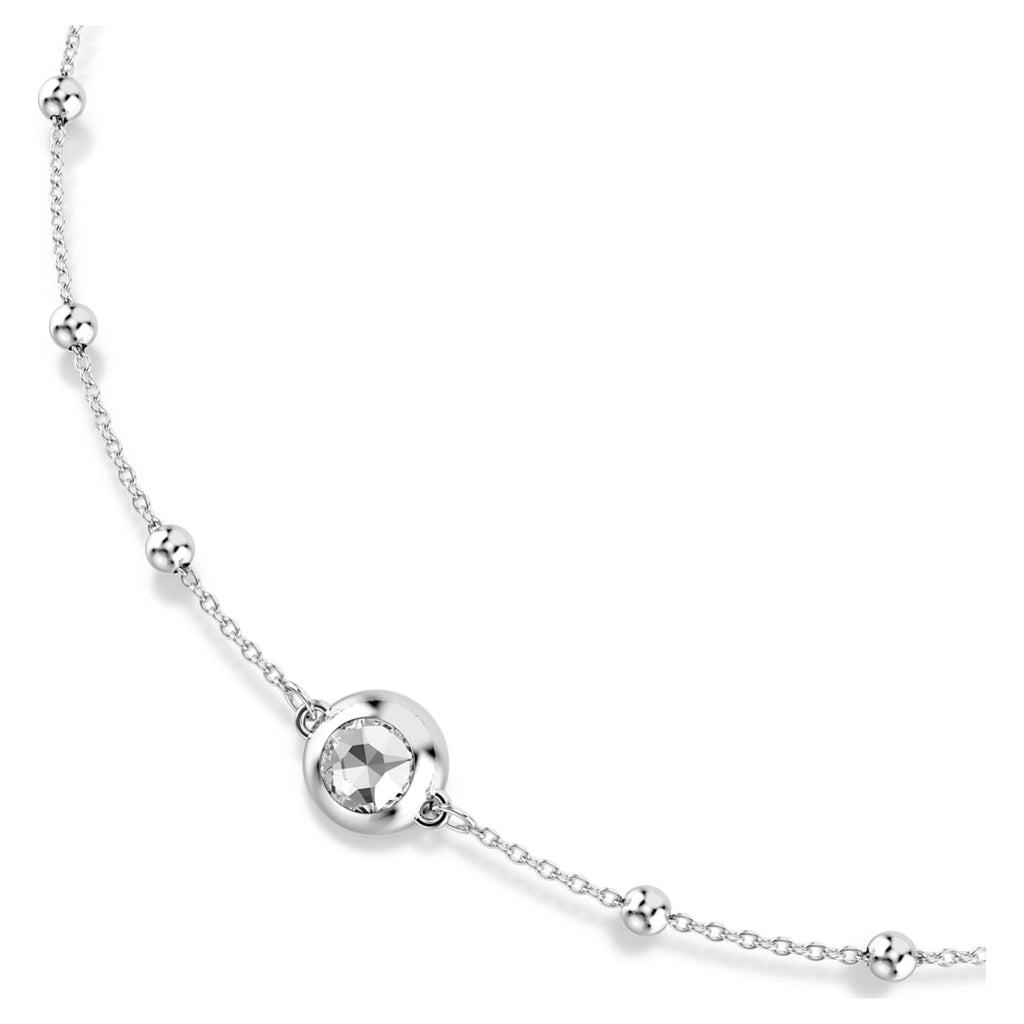 Swarovski Una Angelic pendant Round cut, Double sided motifs, White, Rhodium plated