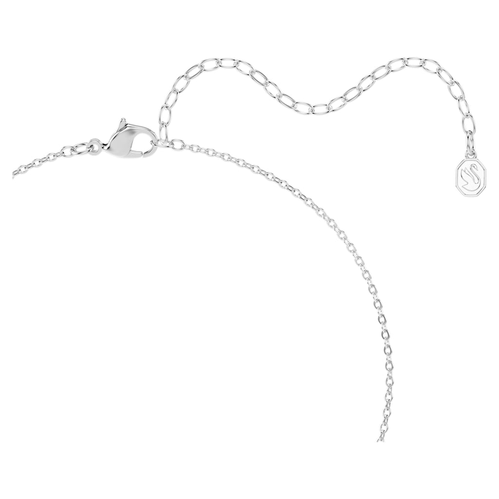 Swarovski Una Angelic pendant Round cut, Green, Rhodium plated