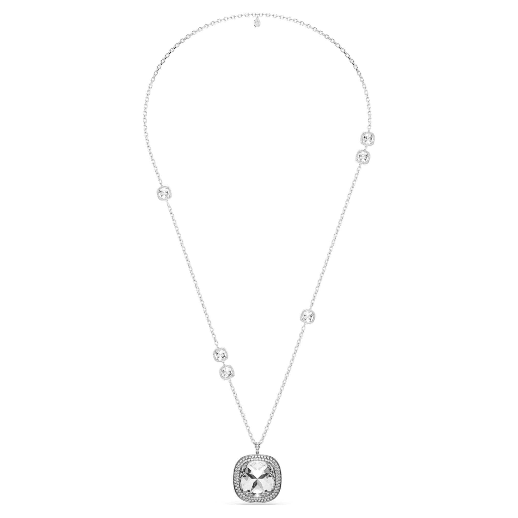 Swarovski Una Angelic pendant and brooch Cushion cut, White, Mixed Plating
