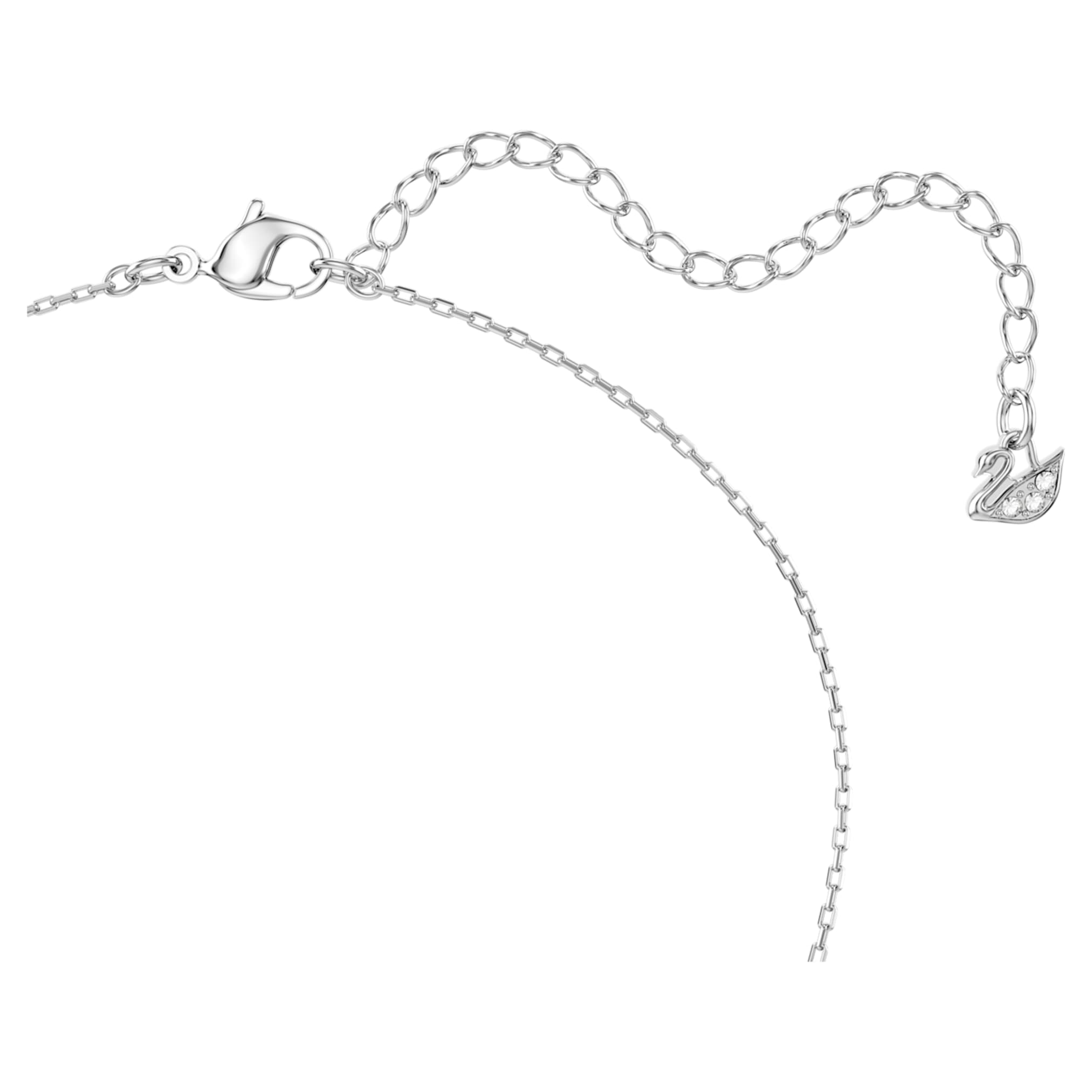 Swarovski Una set Round cut, Blue, Rhodium plated