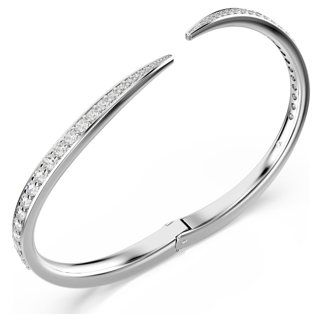 Swarovski Vienna bangle Round cut, Swan, White, Rhodium plated