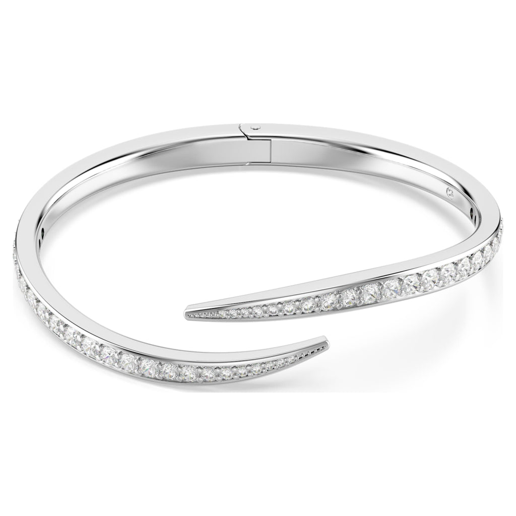 Swarovski Vienna bangle Round cut, Swan, White, Rhodium plated