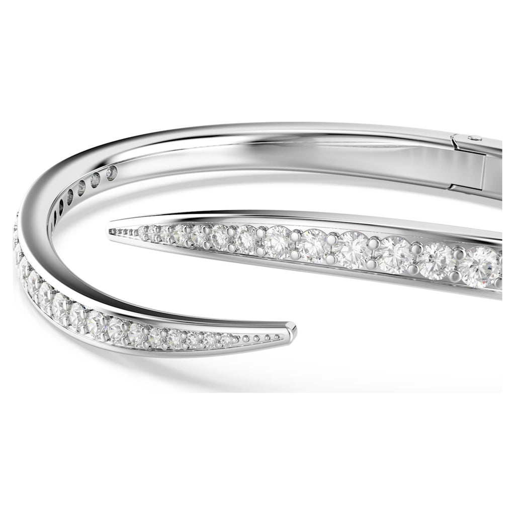 Swarovski Vienna bangle Round cut, Swan, White, Rhodium plated