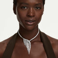 Swarovski Vienna necklace Mixed cuts, Swan, White, Rhodium plated