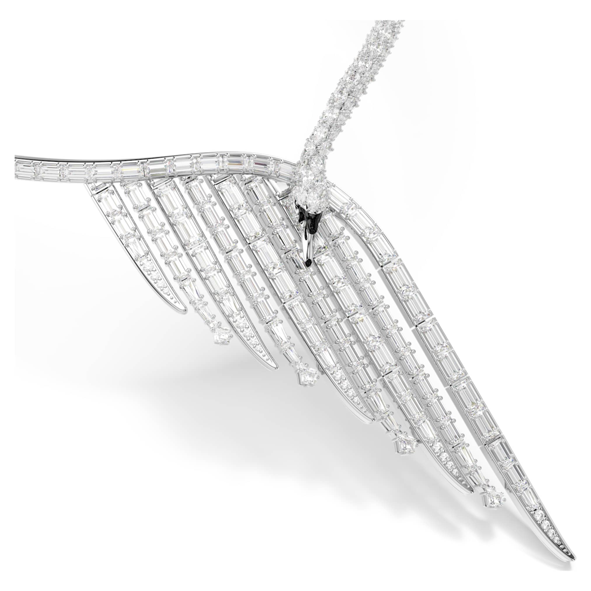 Swarovski Vienna necklace Mixed cuts, Swan, White, Rhodium plated