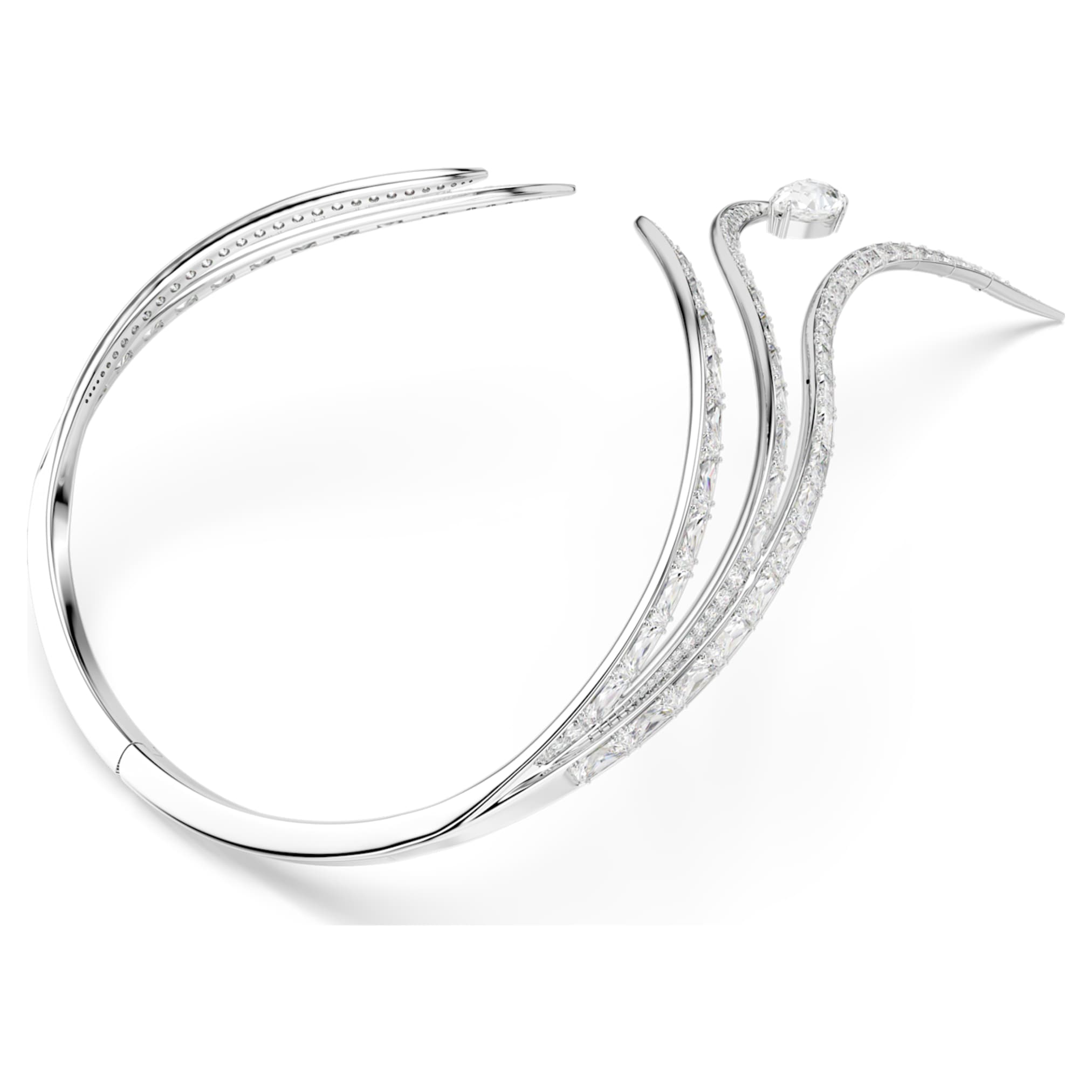 Swarovski Vienna necklace Mixed cuts, White, Rhodium plated